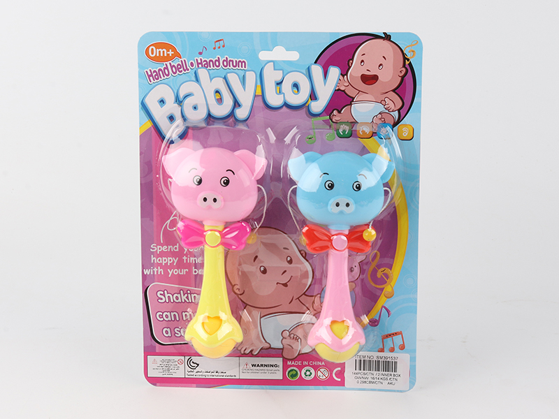 Cartoon Pig Rattle Drum