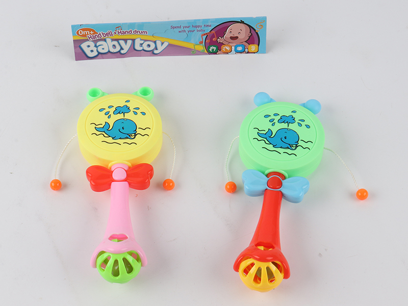 Cartoon Rattle Drum 2pcs