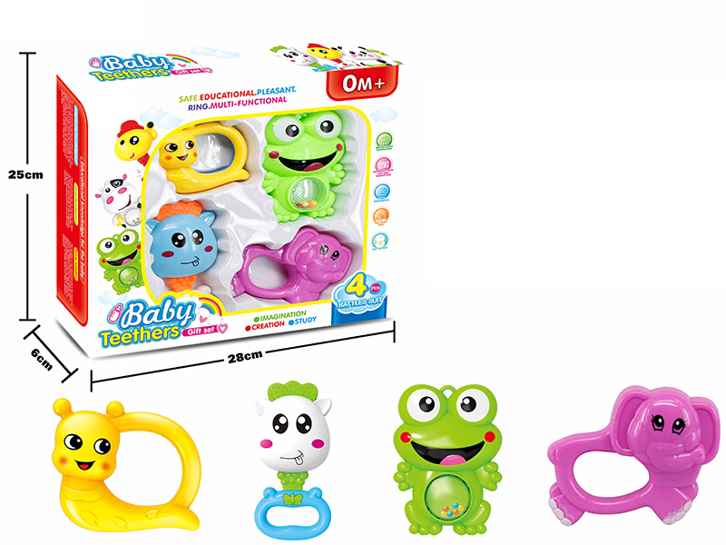 4PCS Baby Rattles