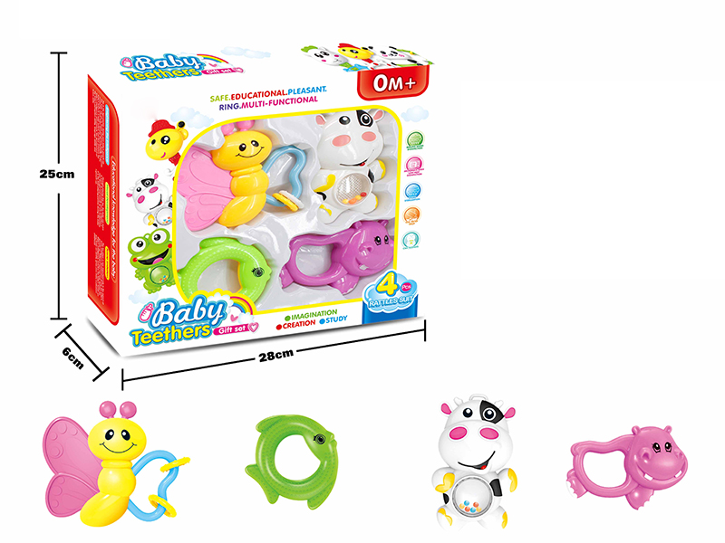 4PCS Baby Rattles