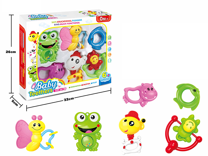 6PCS Baby Rattles
