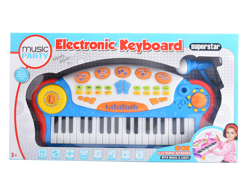 37 Key Multifunctional Electronic Organ With Microphone,MP3 Line,Power Line