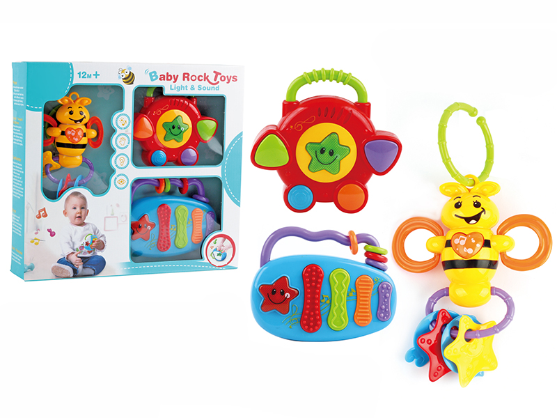 Bee Rattle + Xylophone + 4 Keys Drum