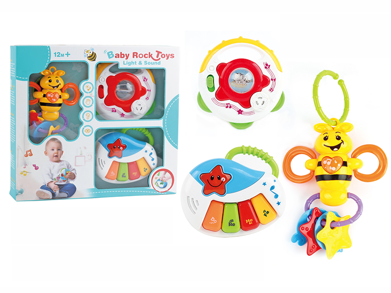 Bee Rattle + Timbrel + 4 Keys Piano