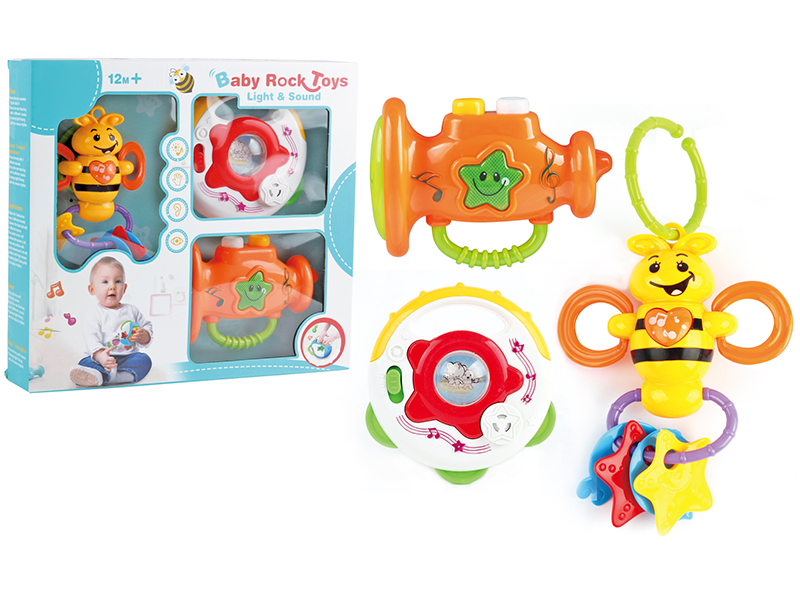 Bee Rattle + Timbrel + Horn