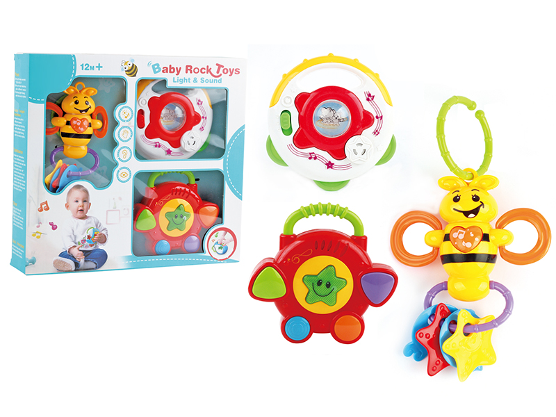 Bee Rattle + Timbrel + 4 Keys Drum