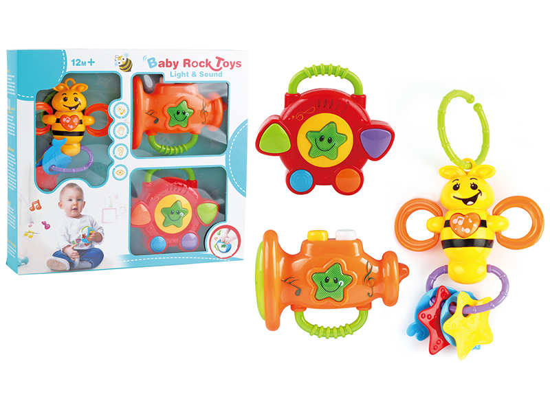 Bee Rattle + 4 Keys Drum + Horn