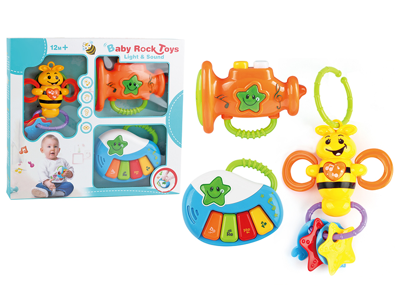 Bee Rattle + 4 Keys Piano + Horn
