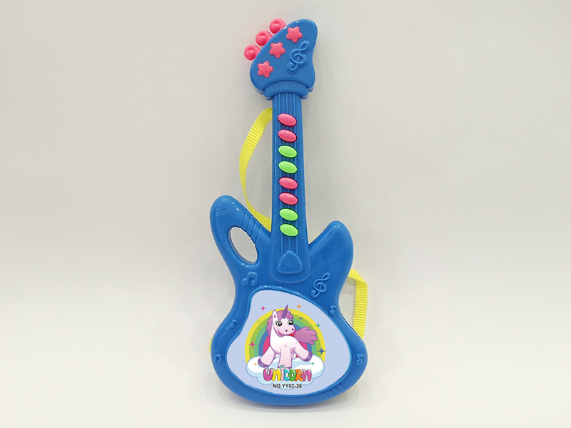 Unicorn Cartoon Music Guitar