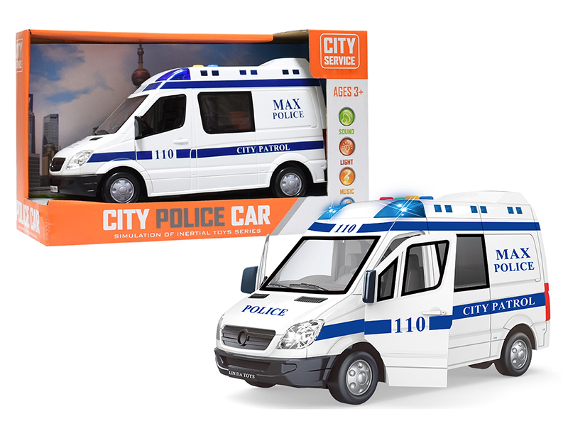 Friction Police Car With Light And Music