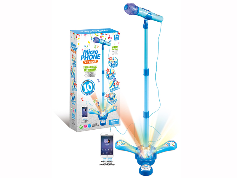 Microphone With Rotating Stage Light,Music,MP3 Function, Amplifier