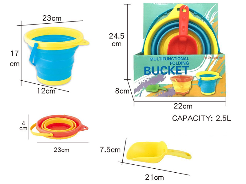 Multifunction Folding Beach Bucket 2.5L