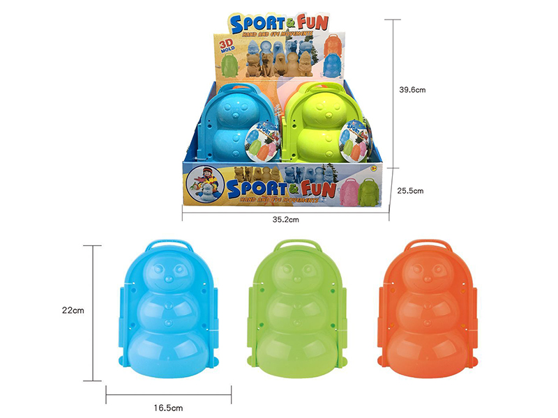 Cartoon Snowman 3D Sand Mold/Snow Mold 24PCS/BOX