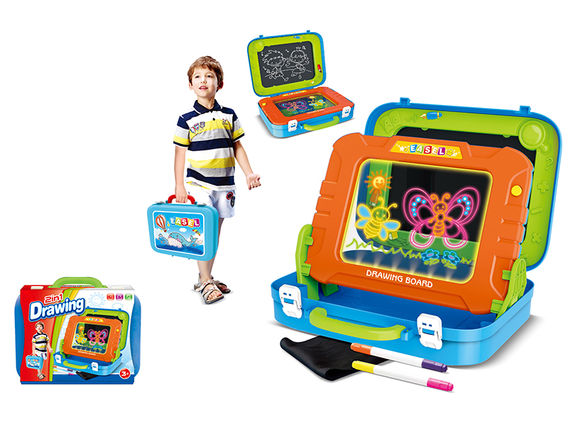 Suitcase 2 In 1 Fluorescent  Writing Board