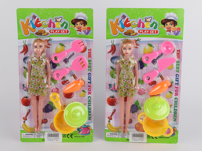 Kitchen Set + Barbie