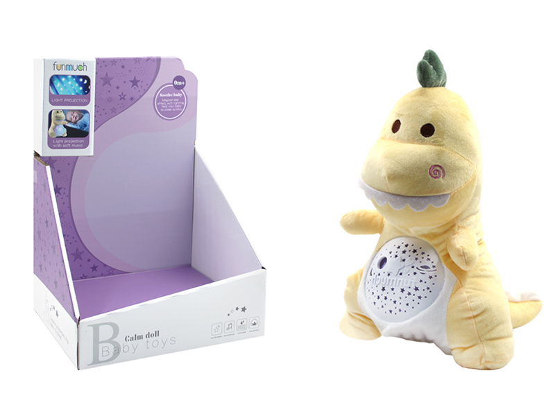 Calm Doll With Night Light Projection( Dinosaur)