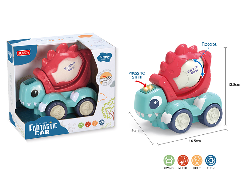 B/O Dinosaur Concrete Mixer(With Light And Music)