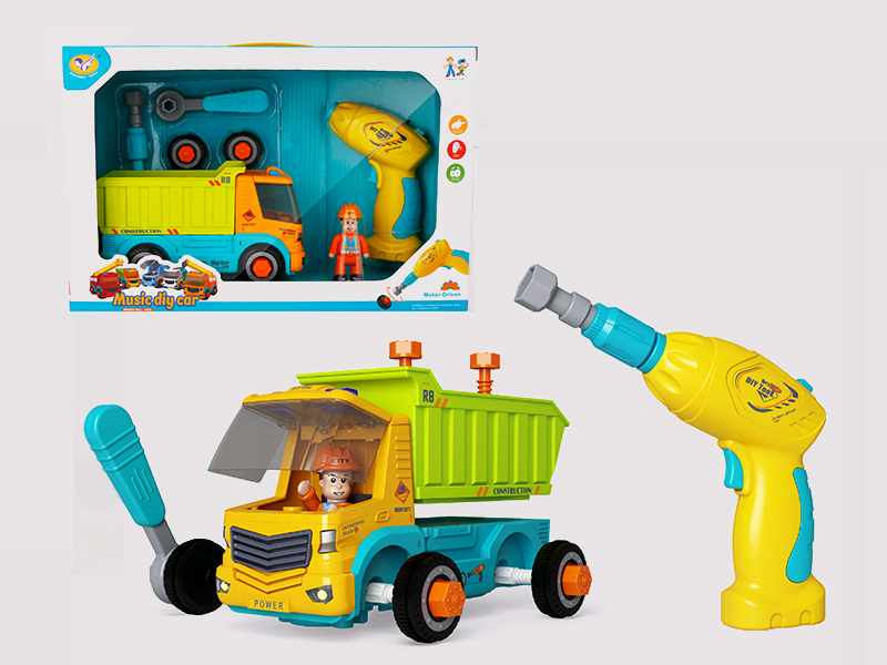 B/O DIY  Pull Back Dump Truck With Music