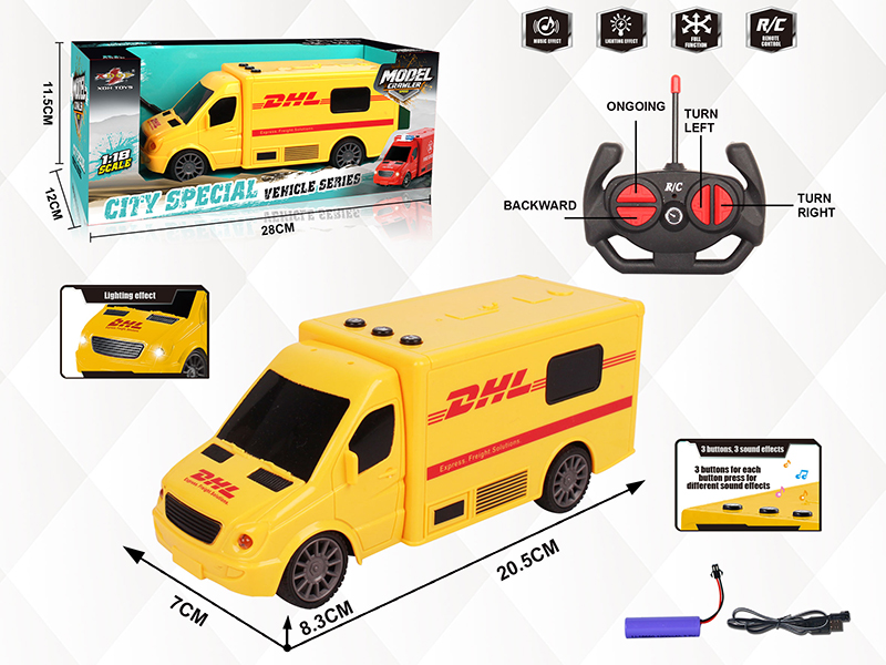 1:18 4CH Remote Control  Express Car With Light And Music