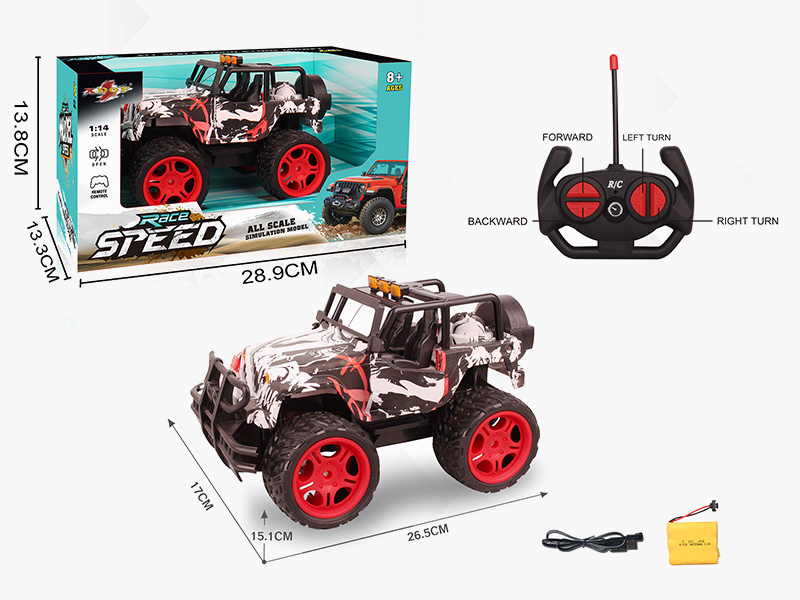 1:14 Graffiti 4CH R/C Off-Road Jeep With Manual Door