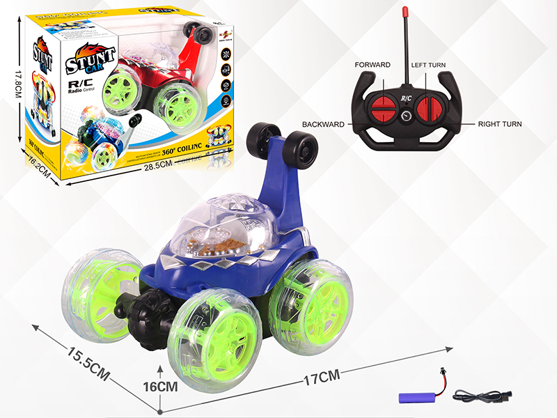 R/C Stunt Car With Music, Flash,360° Rotating