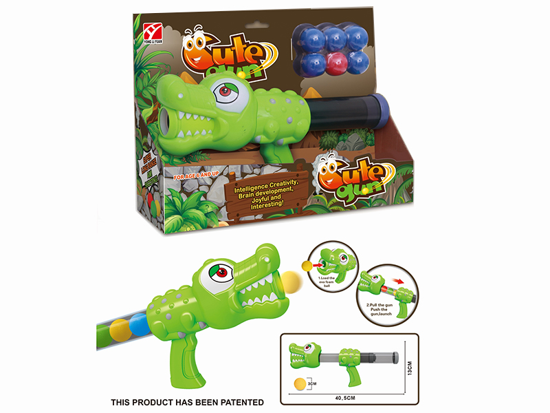 Crocodile Air Powered Gun With 6pcs EVA Ball