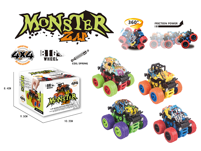 Stunt Big Wheel Double Friction Car(Graffiti)