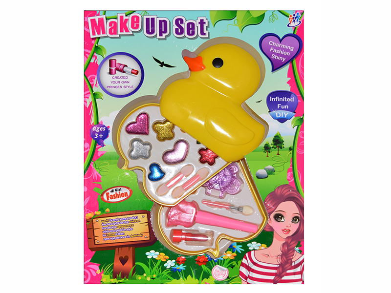 Yellow Duck Shape Three Layers  Children's Cosmetics
