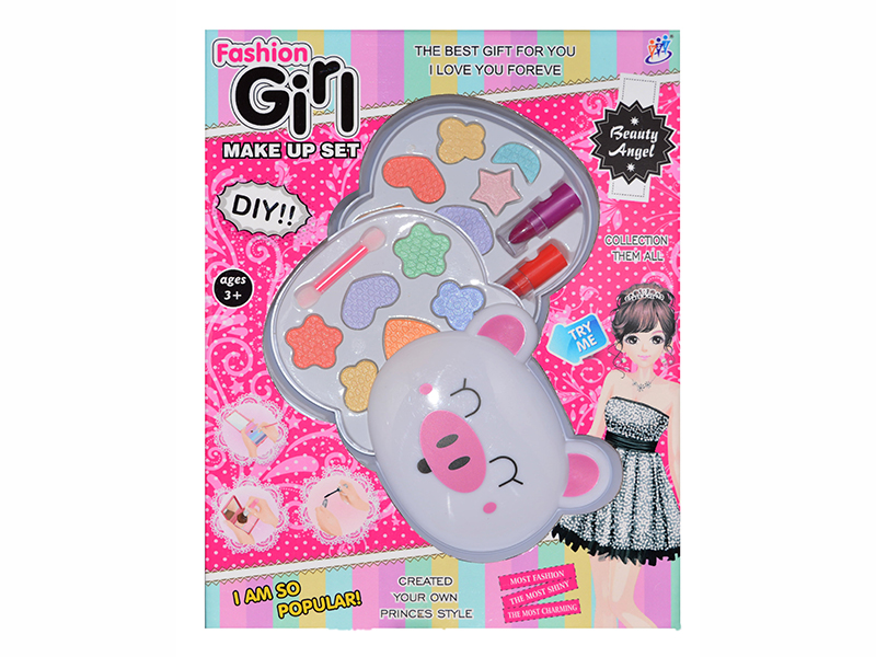 Pig Head Shape Three-Layer Children's Cosmetics