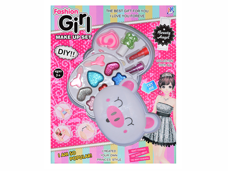 Pig Head Shape Three-Layer Children's Cosmetics