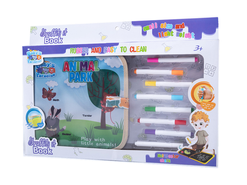 Animals Dust-Free Chalk Painting Book