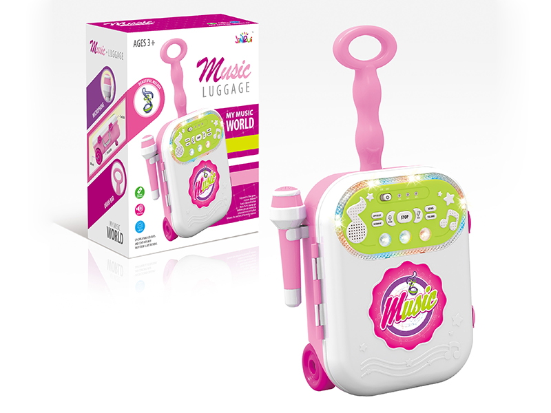 Pink Music Luggage With Microphone