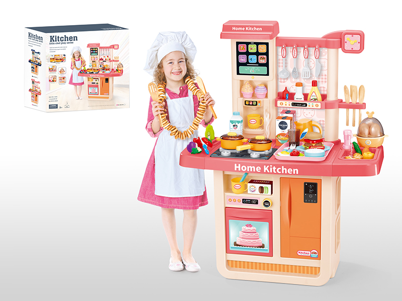 Kitchen Table With Light And Music(Change Color Foods ,Water Vapor, Faucet Sprayer,Touch Screen,Egg Steamer)