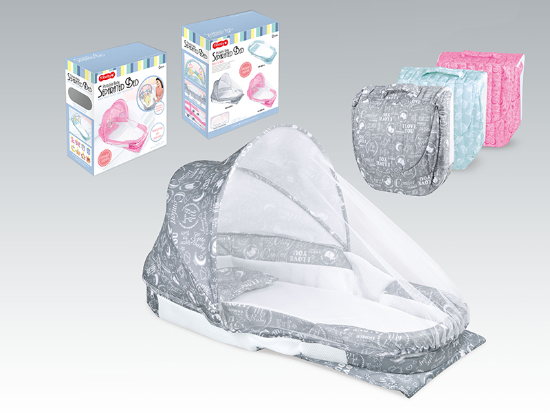Lengthen Edition  Portable Baby Separated Bed With Music And Light,Bed Net