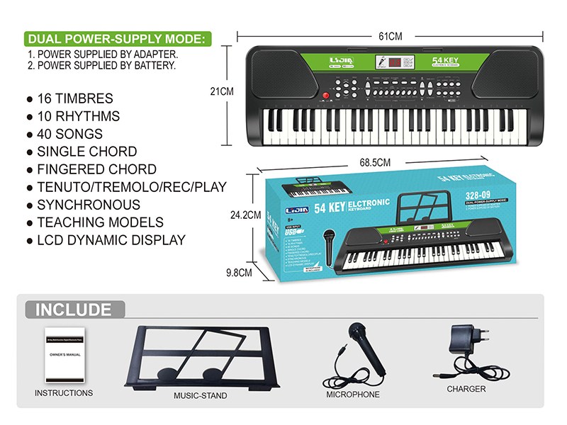 54 Keys  Electronic Organ