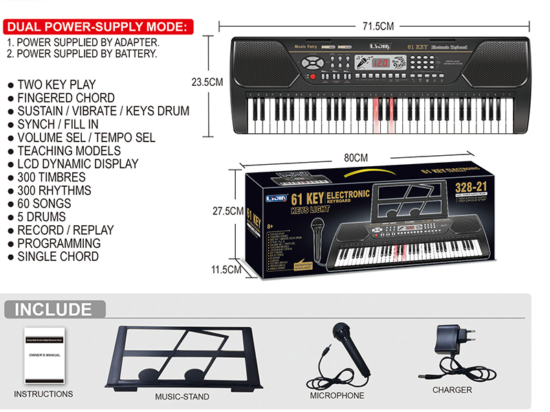 61 Keys  Electronic Organ