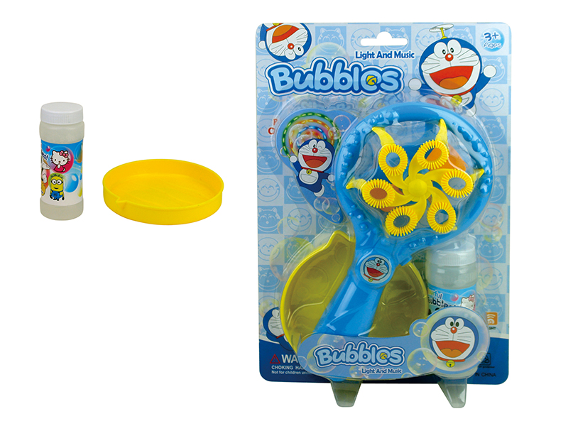 B/O Multifunctional Blue Pokonyan Cartoon Bubble Stick With Light And Music