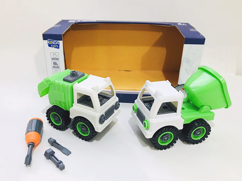2pcs DIY Sanitation Truck Series