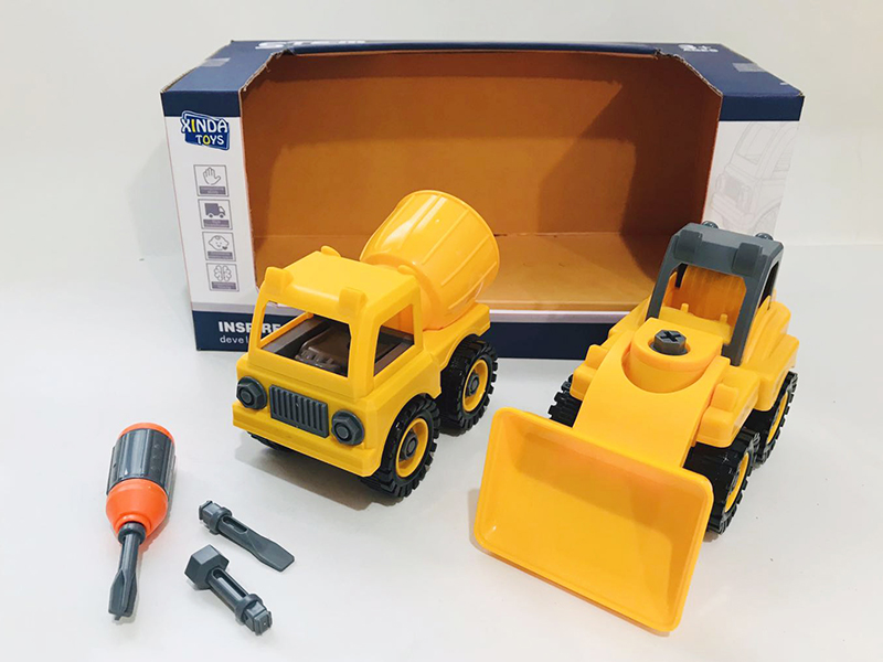 2pcs DIY Engineering Truck Series