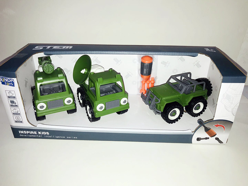 3pcs DIY Military Truck Series