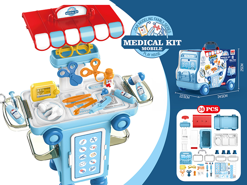Multifunction 2 In 1 Medical Kit Car Modeling 36pcs
