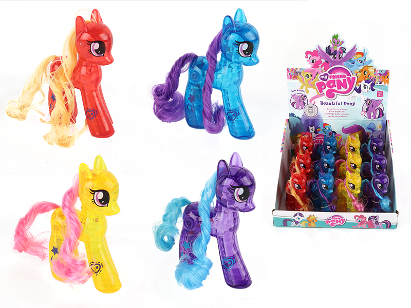 Transparent My Little Pony With Flash 12PCS