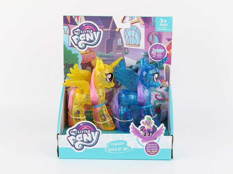 Transparent My Little Pony With Flash 2PCS