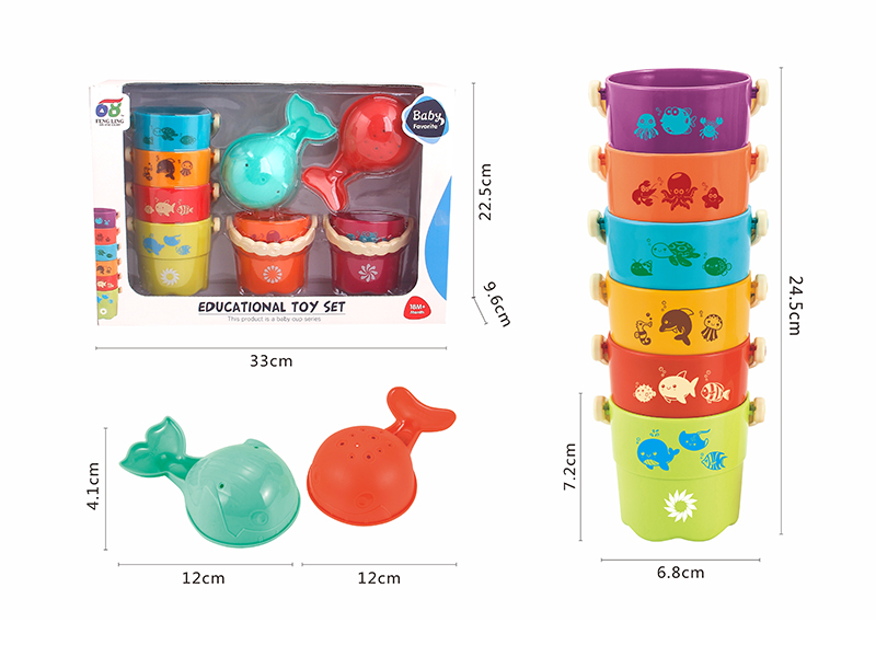 Bathroom Stacked Bucket