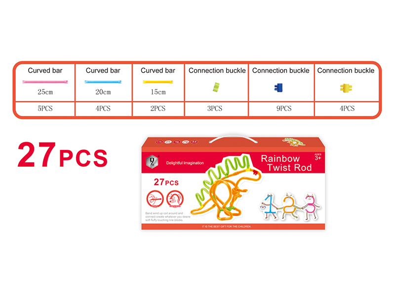Rainbow Twist Rod 27pcs