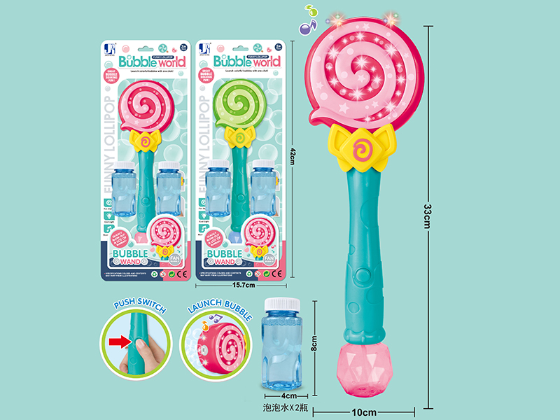 B/O Lollipop Bubble Machine With Light And Music