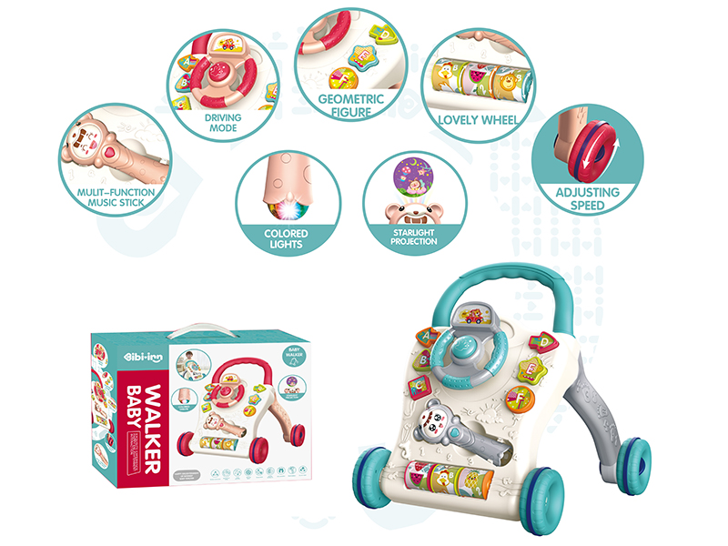 Steering Wheel Baby Walker (Blue)