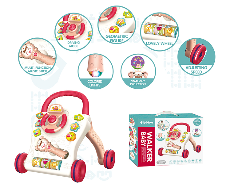 Steering Wheel Baby Walker (Red)