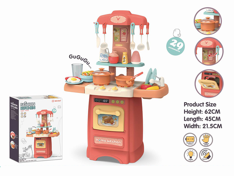 Fashion Kitchen Set With Light And Sound
