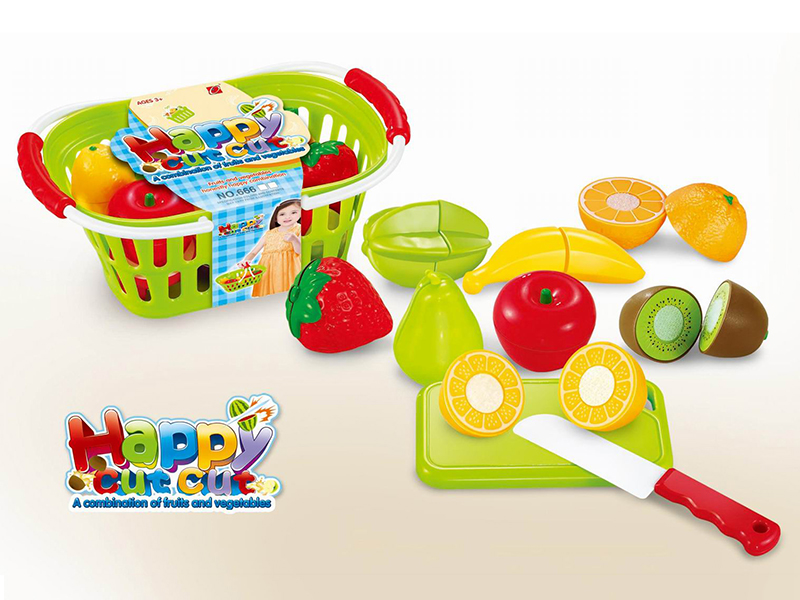 11pcs Cutting Fruits And Vegetable With Basket Set